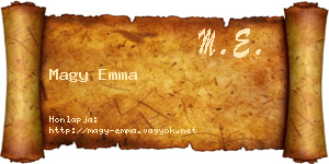 Magy Emma névjegykártya